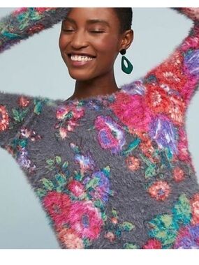 Meadow Rue NWT Anthropologie Posy Eyelash Pullover